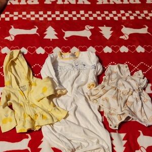 Carter's Cream and Yellow Baby Outfit